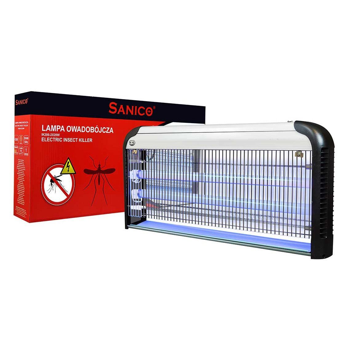 Електричний знищувач комах до 130 м2 Sanico IK-206 40W