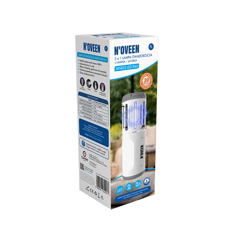 Портативна лампа від комах з ліхтарем на батарейках Noveen IKN853 LED IP44