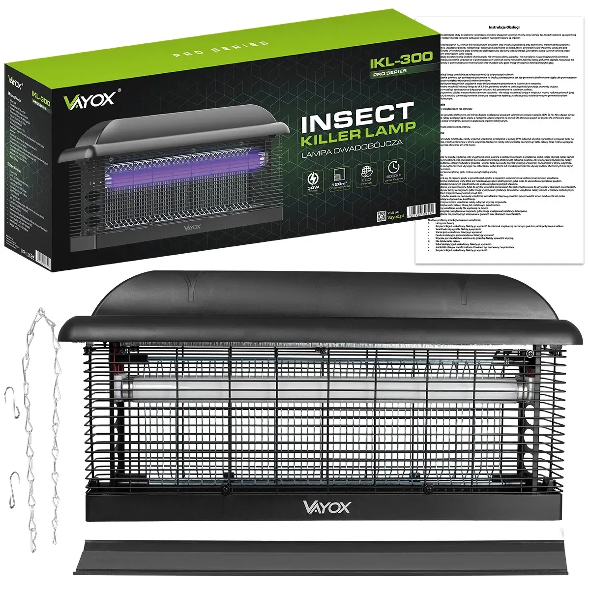 Знищувач пастка для комах до 120 м2 VAYOX IKL-300 PRO
