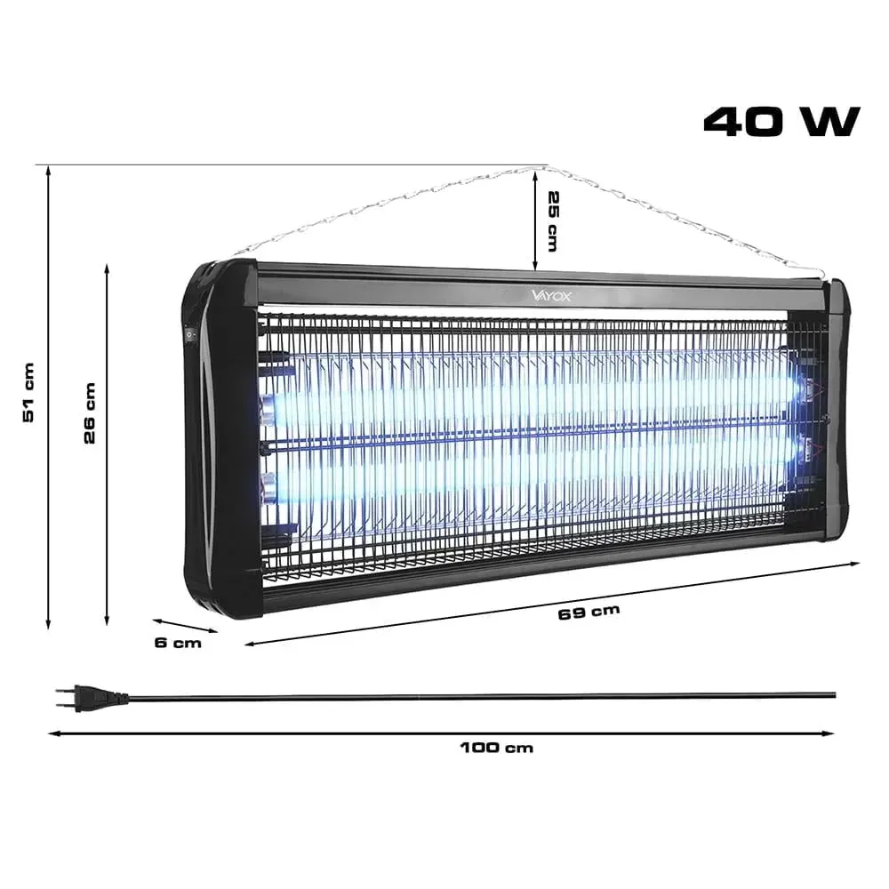 Знищувач комах до 120 м2 VAYOX IKV-40W електричний