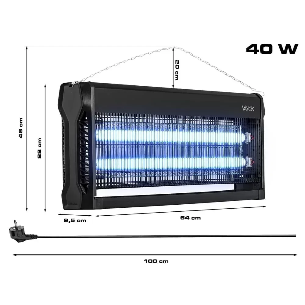 Знищувач пастка для комах до 180 м2 VAYOX IKL-40W