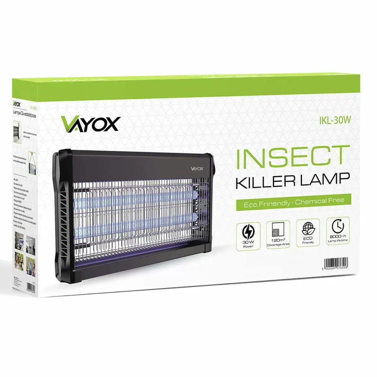 Знищувач пастка для комах до 120 м2 VAYOX IKL-30W
