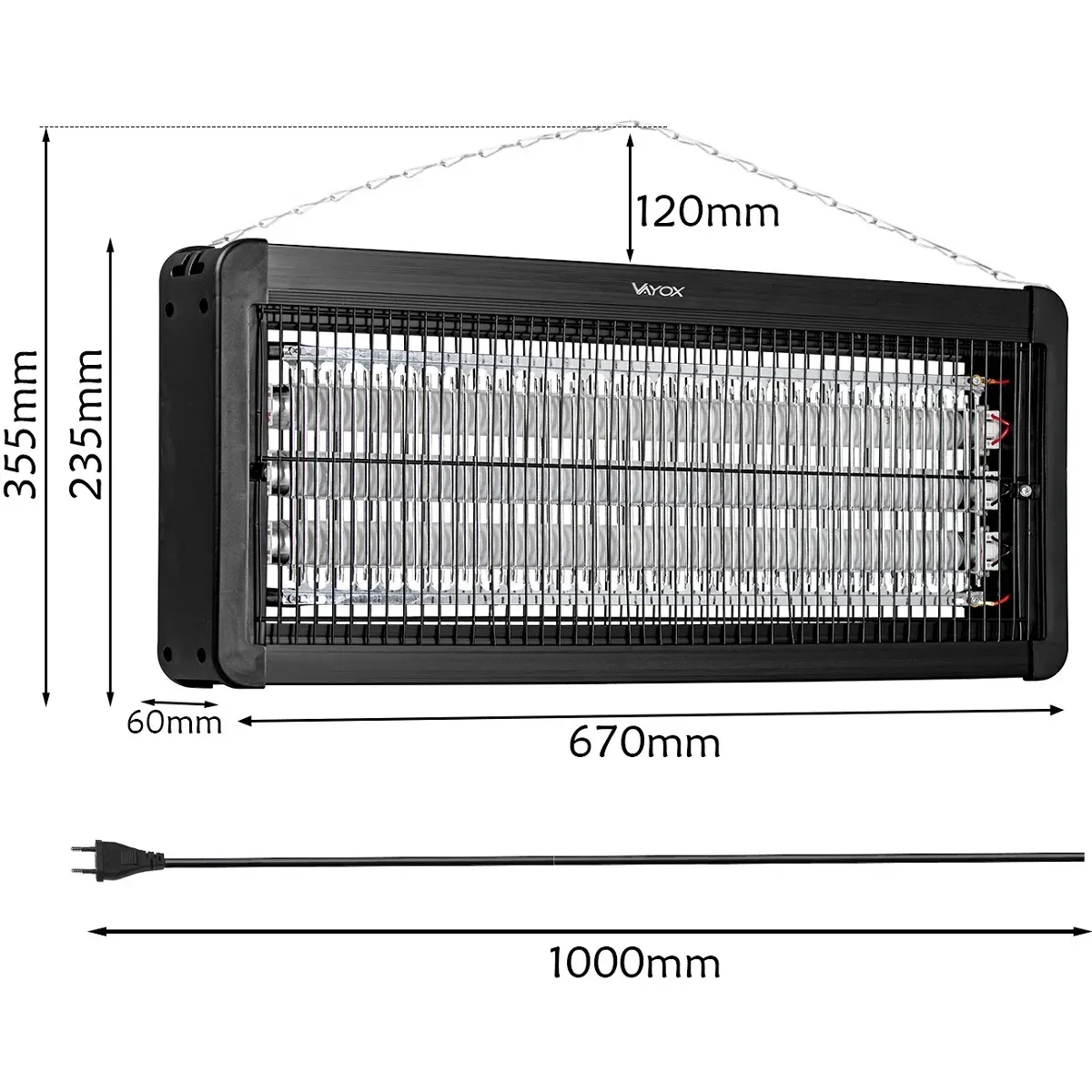 Електрична мухоловка до 200 м2 VAYOX IKV-60W
