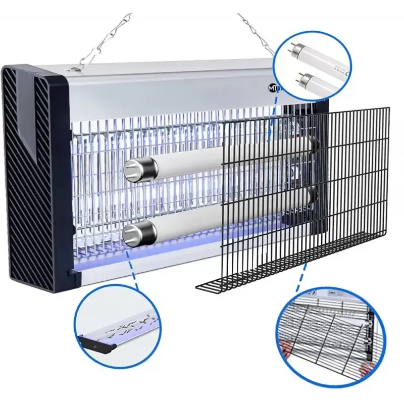 Знищувач комах до 120 м2 електрична мухобійка Maltec 40W