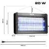 Знищувач - лампа проти комах до 60 м2 VAYOX IKV-20W